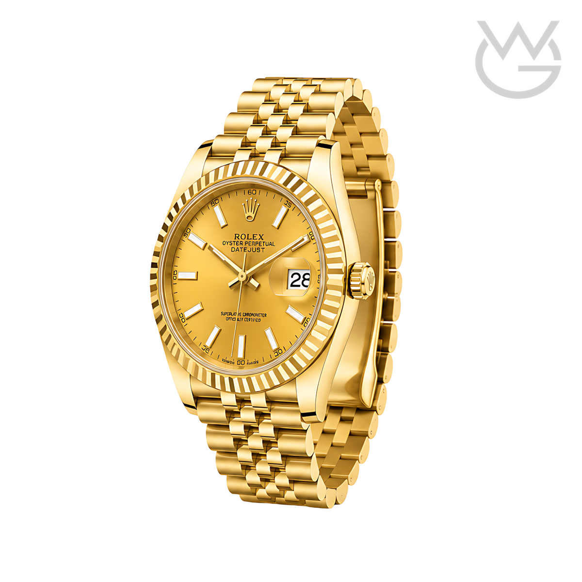 Rolex Datejust – Mint Gold Waffle Dial Gold