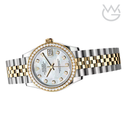 Rolex Lady-Datejust – Two Tone, White Dial & Diamond Detail - View 2