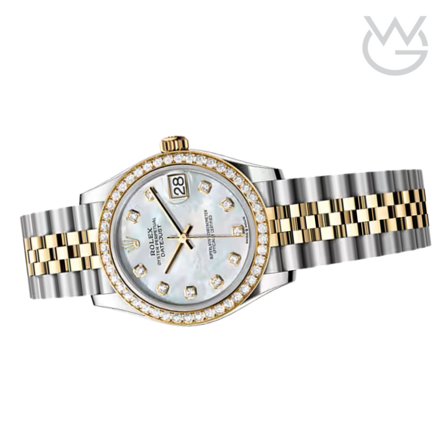 Rolex Lady-Datejust – Two Tone, White Dial & Diamond Detail - View 2