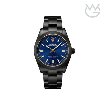 Rolex Oyster Perpetual – Blue Dial Matte Black