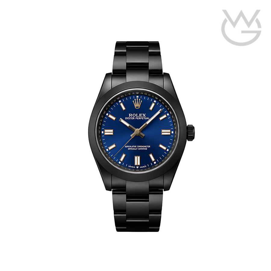 Rolex Oyster Perpetual – Blue Dial Matte Black
