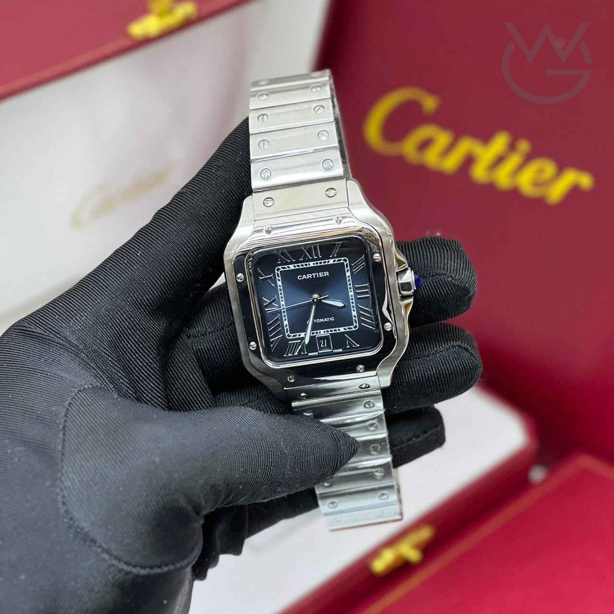 Cartier Santos de Cartier – Steel Blue Dial