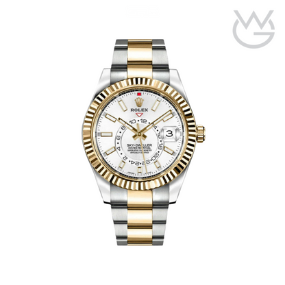 Rolex Sky-Dweller – White Dial Yellow Silver