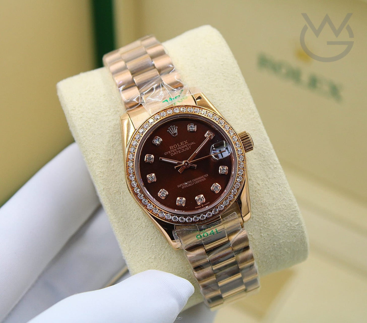 Rolex Lady-Datejust – Everose Tone & Diamond Detail - View 5