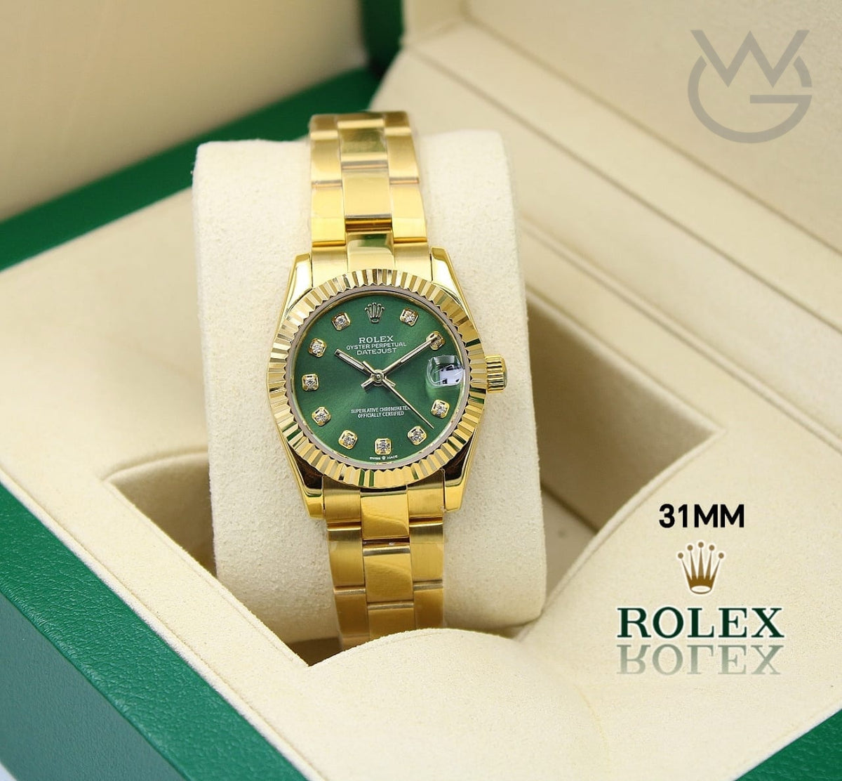 Rolex Lady-Datejust – Olive Green Dial, Steel Tone - View 5