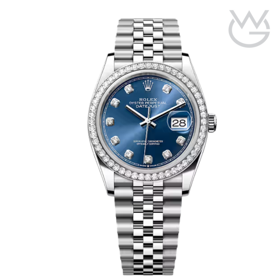 Rolex Lady-Datejust – Blue Dial & Diamond Detail - View 1
