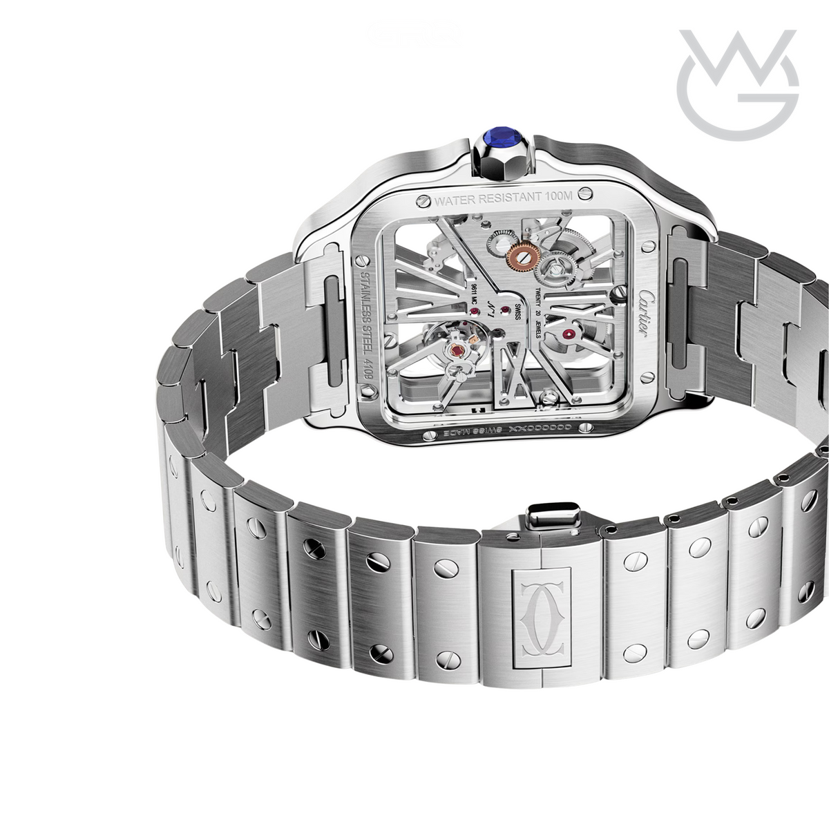 Cartier Santos Skeleton Two-Tone Steel & Yellow Gold