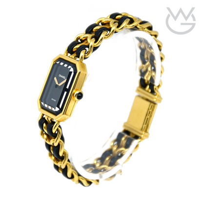 Chanel Chanel Première Black Yellow Chain Leather Strap