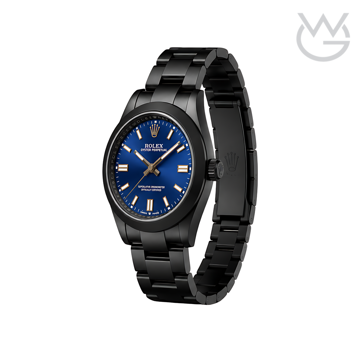 Rolex Oyster Perpetual – Blue Dial Matte Black