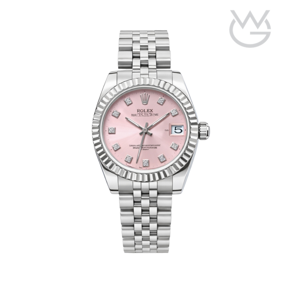 Rolex Datejust – Pink Dial Fluted Bezel & Jubilee