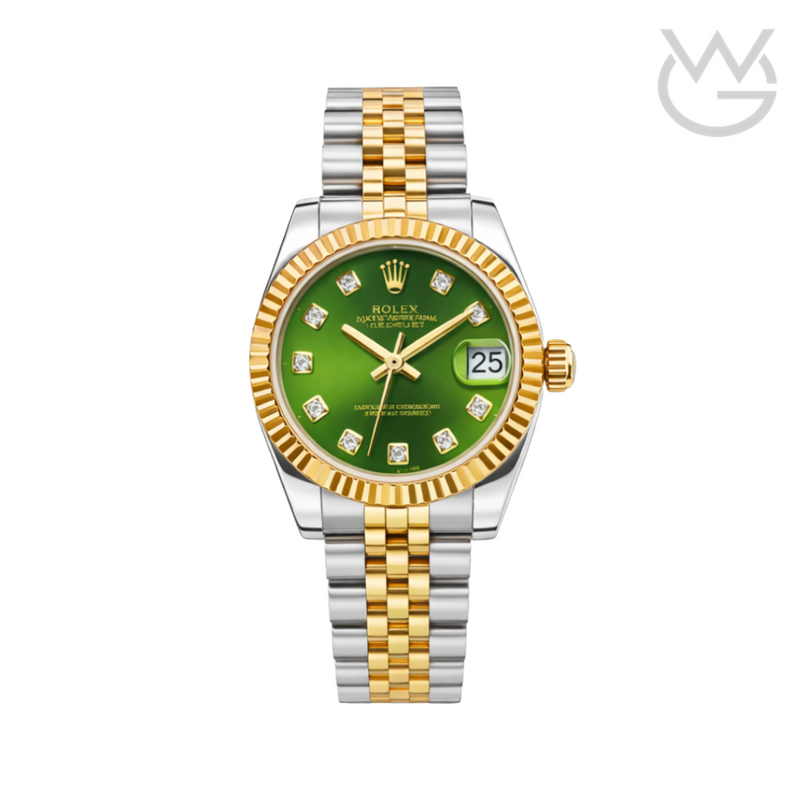 Rolex Rolex Datejust White&Gold-Dial Olive-Green