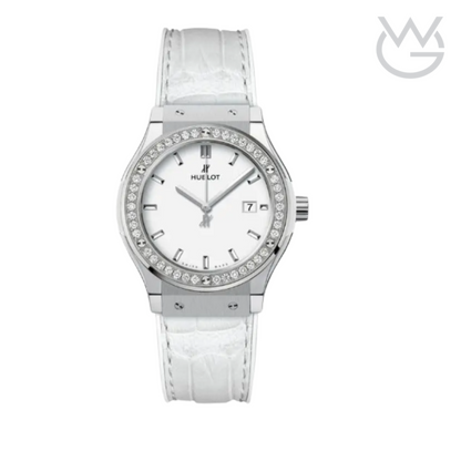 Hublot Classic Fusion Ladies Watch – White Dial & Diamond Detail - View 1