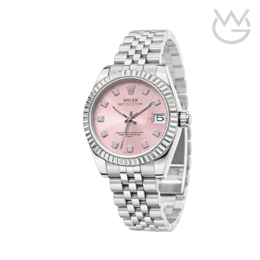 Rolex Datejust – Pink Dial Fluted Bezel & Jubilee