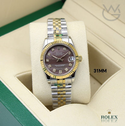 Rolex Lady-Datejust – Two Tone & Dark Grey Dial - View 5