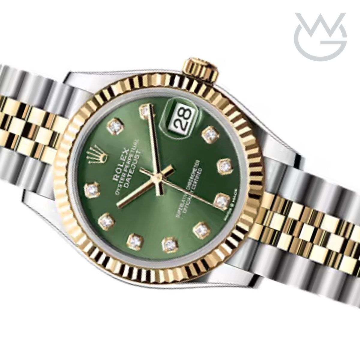 Rolex Lady-Datejust – Green Gem Dial, Two Tone - View 3