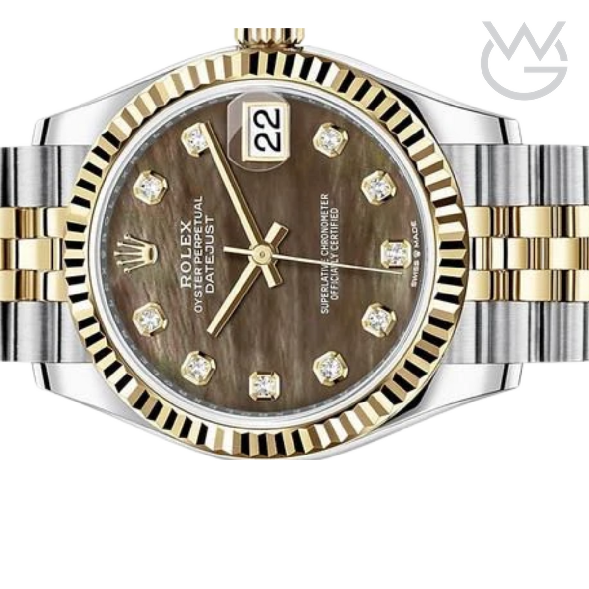 Rolex Lady-Datejust – Two Tone & Dark Grey Dial - View 3