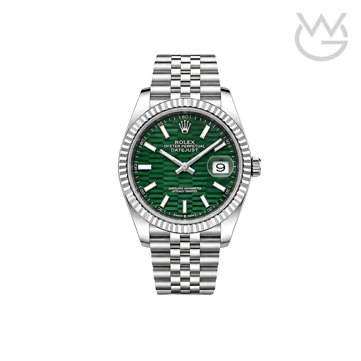 Rolex Datejust – Mint Green Waffle Dial Silver