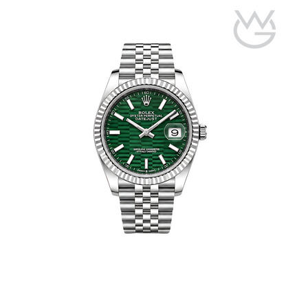 Rolex Datejust – Mint Green Waffle Dial Silver