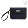 Hermès Depeche 25 Pouch – Bleu Marine / Noir - View 1