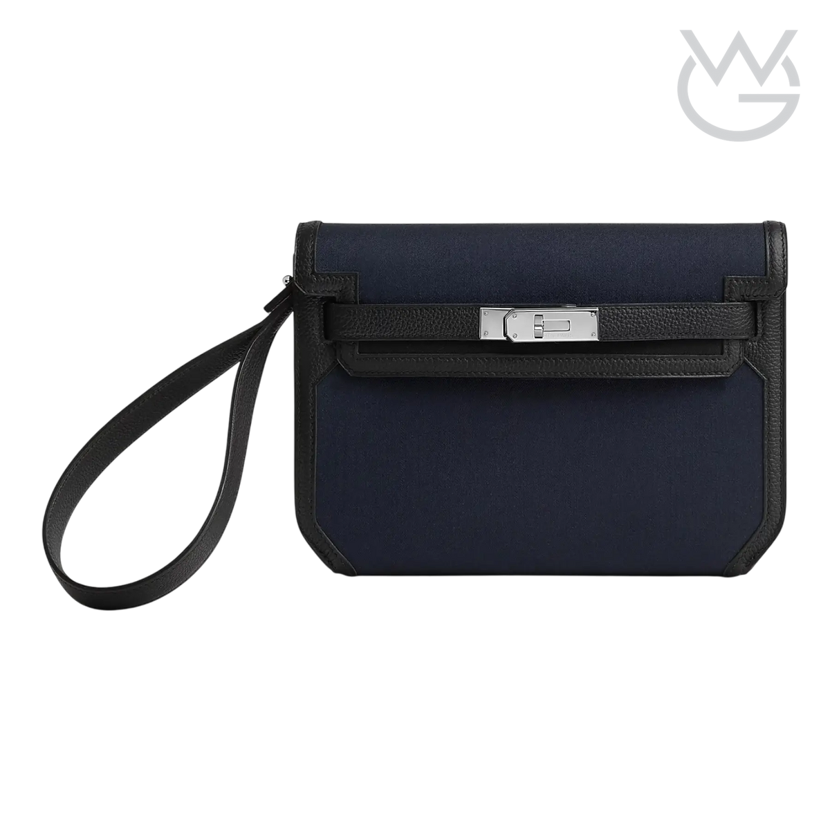 Hermès Depeche 25 Pouch – Bleu Marine / Noir - View 1