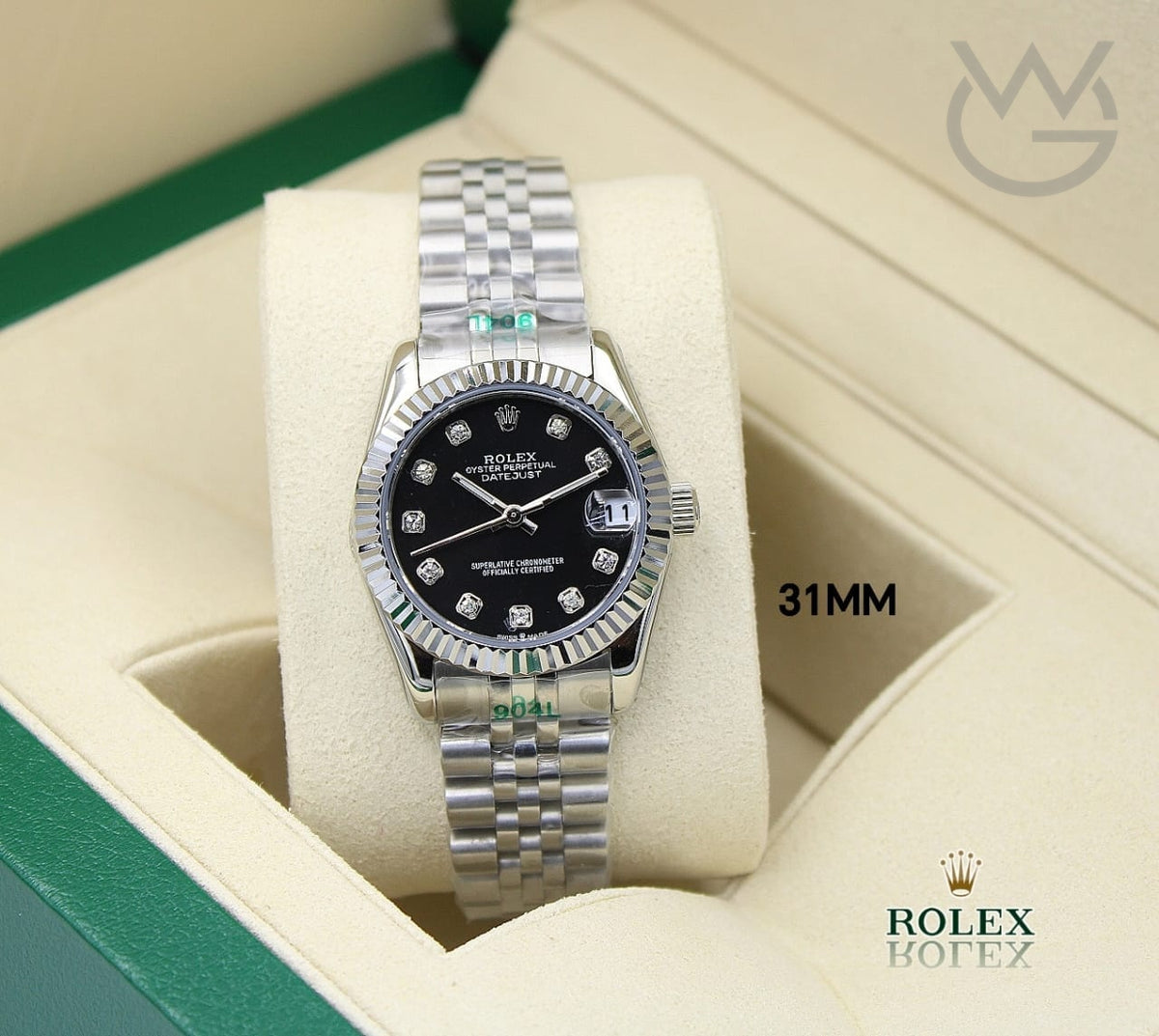 Rolex Lady-Datejust – Black Diamond Dial, Steel Tone - View 5