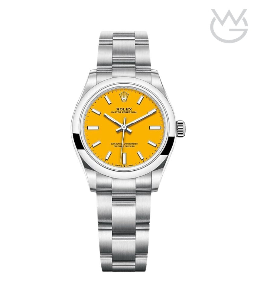 Rolex Oyster Perpetual – Yellow Dial Silver