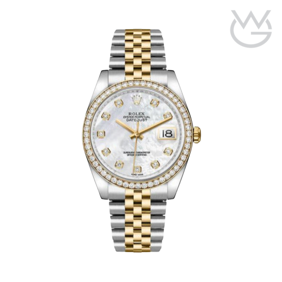 Rolex Datejust – White Dial Diamonds Steel