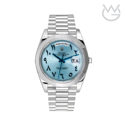 Rolex Day-Date – Blue Dial Silver Steel