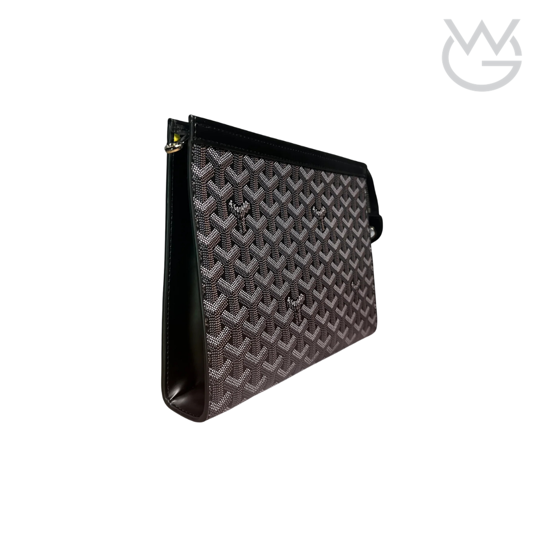 Goyard Pattern Clutch – Grey - View 2