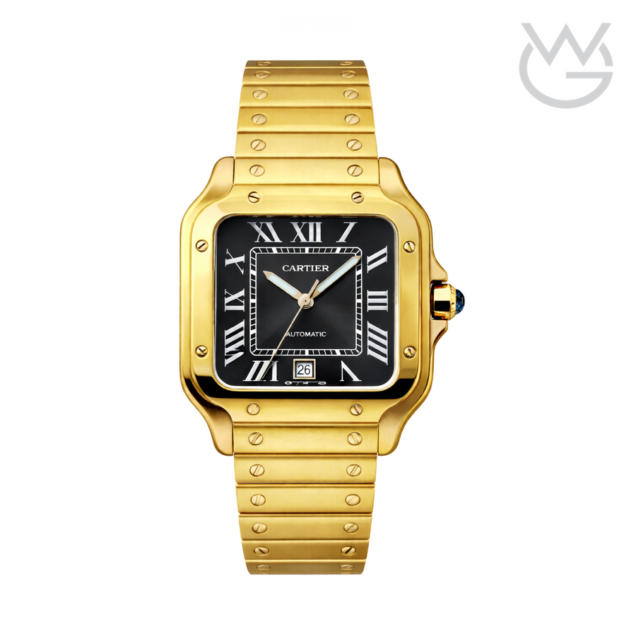 Cartier Santos de Cartier – Gold-Tone Black Dial
