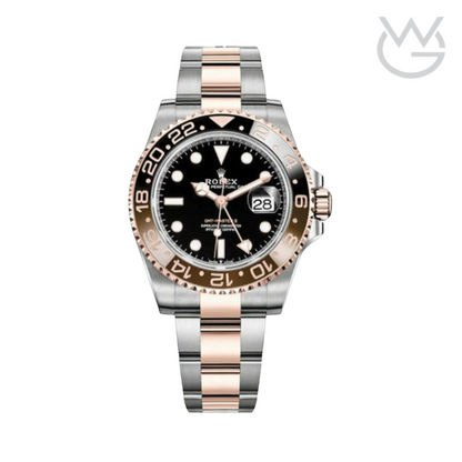 Rolex GMT-Master II – Black Dial Rose Gold Silver
