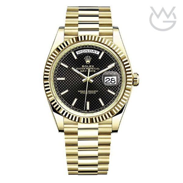 Rolex Day-Date – Diagonal Motif Stick Dial