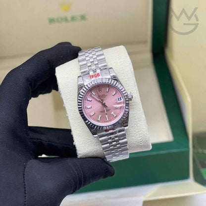 Rolex Datejust – Pink Dial Fluted Bezel & Jubilee