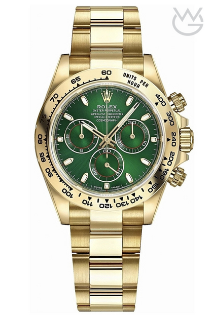Rolex Daytona – 116508 Yellow Gold Green Dial