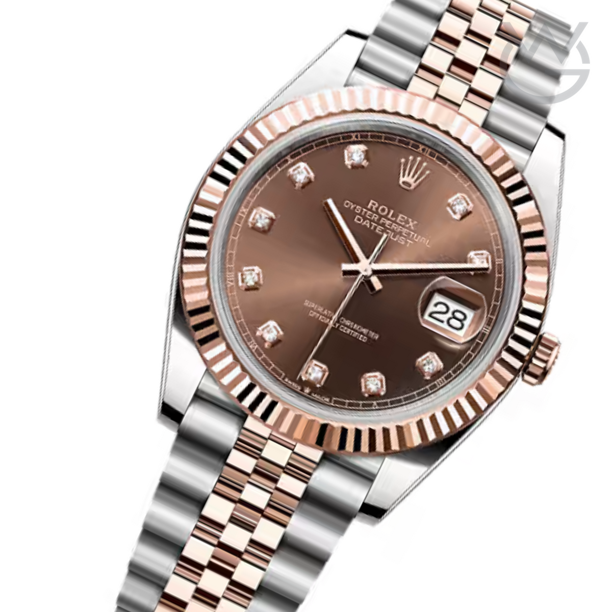 Rolex Lady-Datejust – Everose Two Tone & Chocolate Dial - View 4