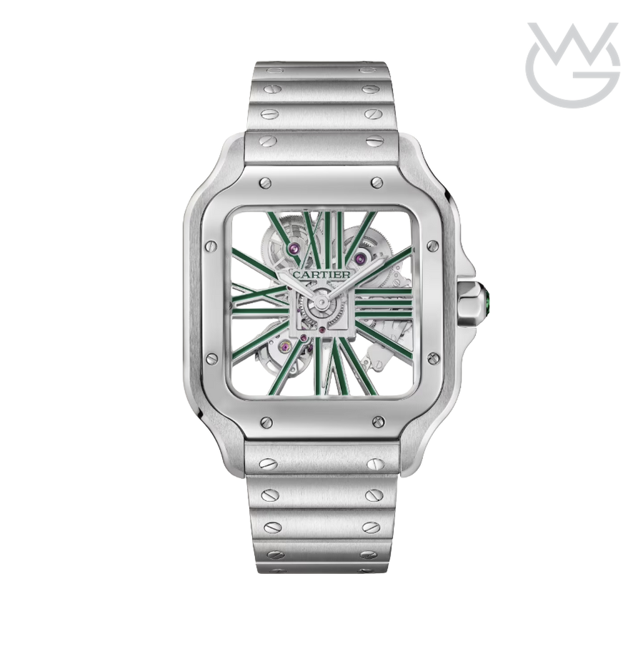 Cartier Santos de Cartier – Skeleton Green