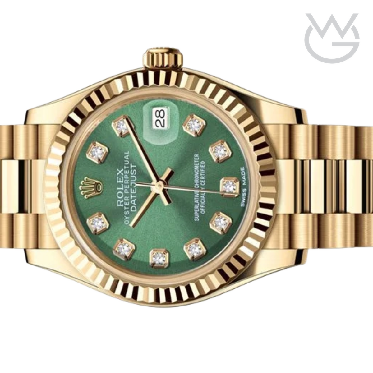 Rolex Lady-Datejust – Olive Green Dial, Steel Tone - View 3