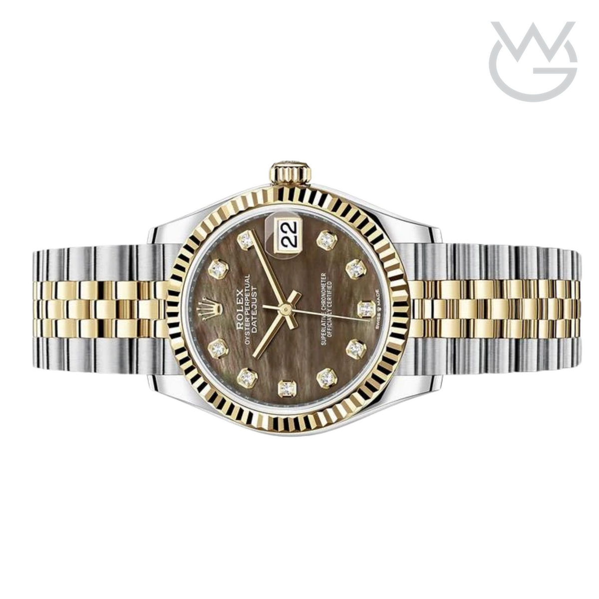 Rolex Lady-Datejust – Two Tone & Dark Grey Dial - View 2