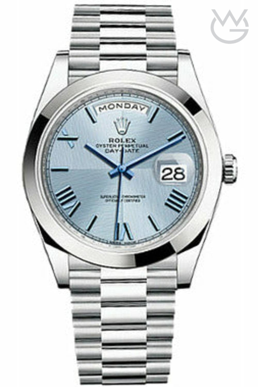 Rolex Day-Date – Blue Dial Silver