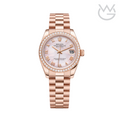 Rolex Datejust – Pink Diamond Bezel Rose Gold White Dial