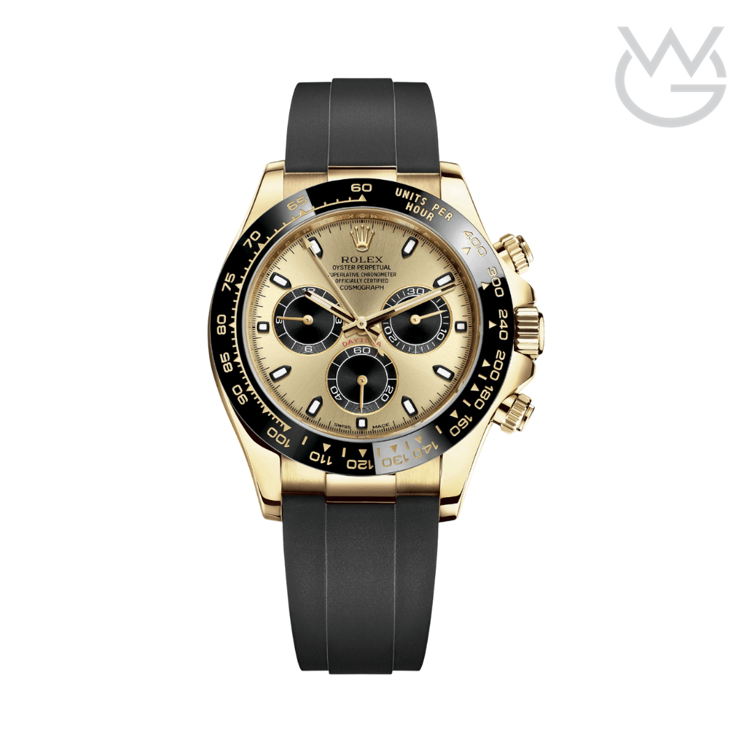 Rolex Gold Champagne Black Dial Yellow