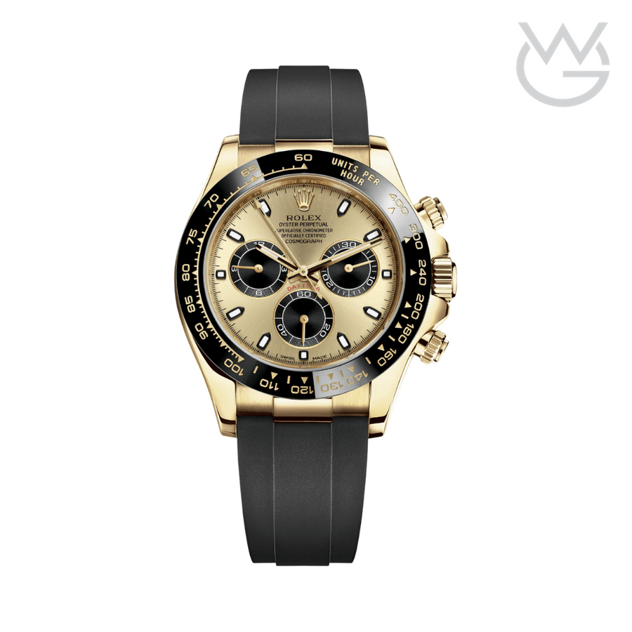 Rolex Gold Champagne Black Dial Yellow