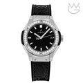 Hublot Classic Fusion Ladies Watch – Black Dial & Diamond Detail - View 1