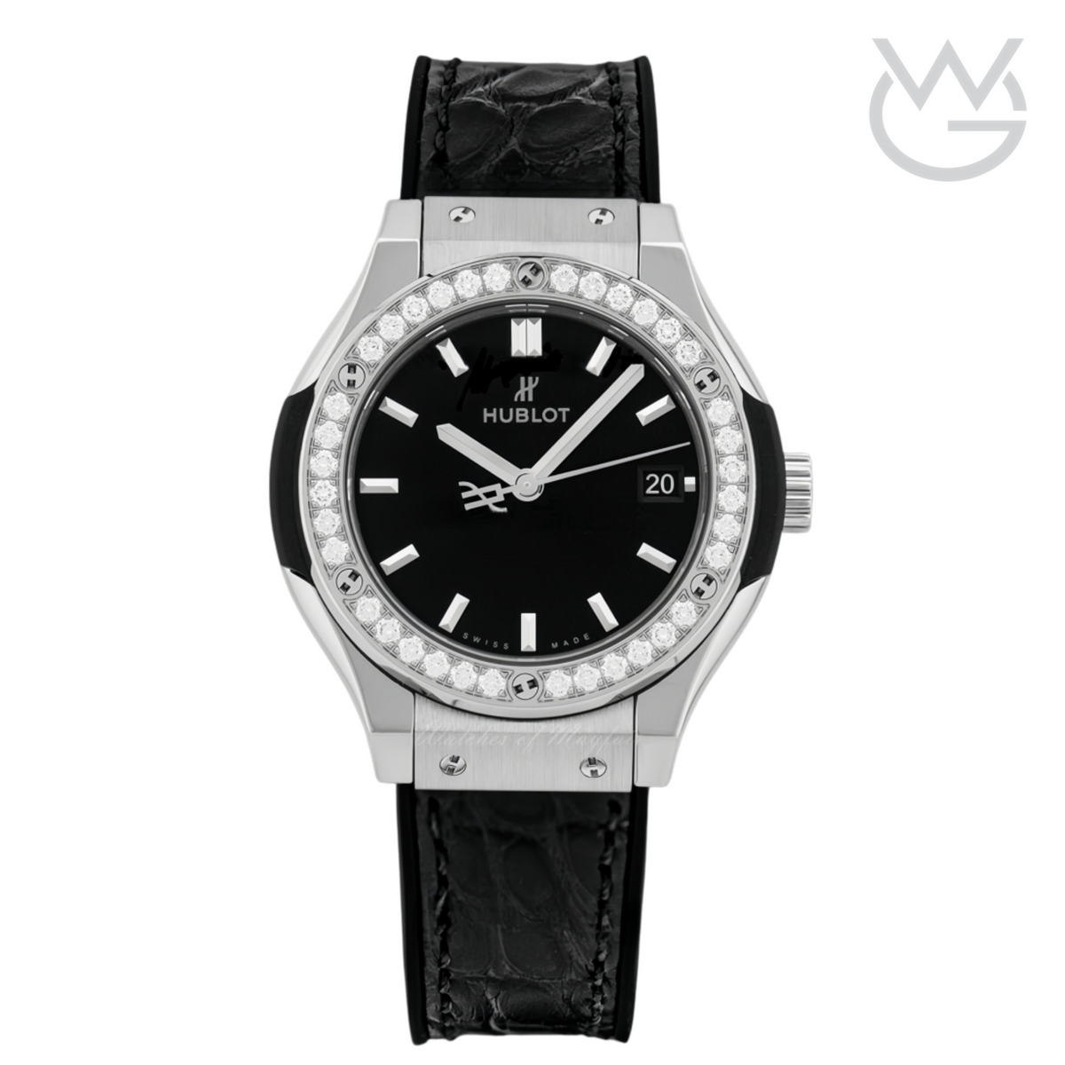Hublot Classic Fusion Ladies Watch – Black Dial & Diamond Detail - View 1