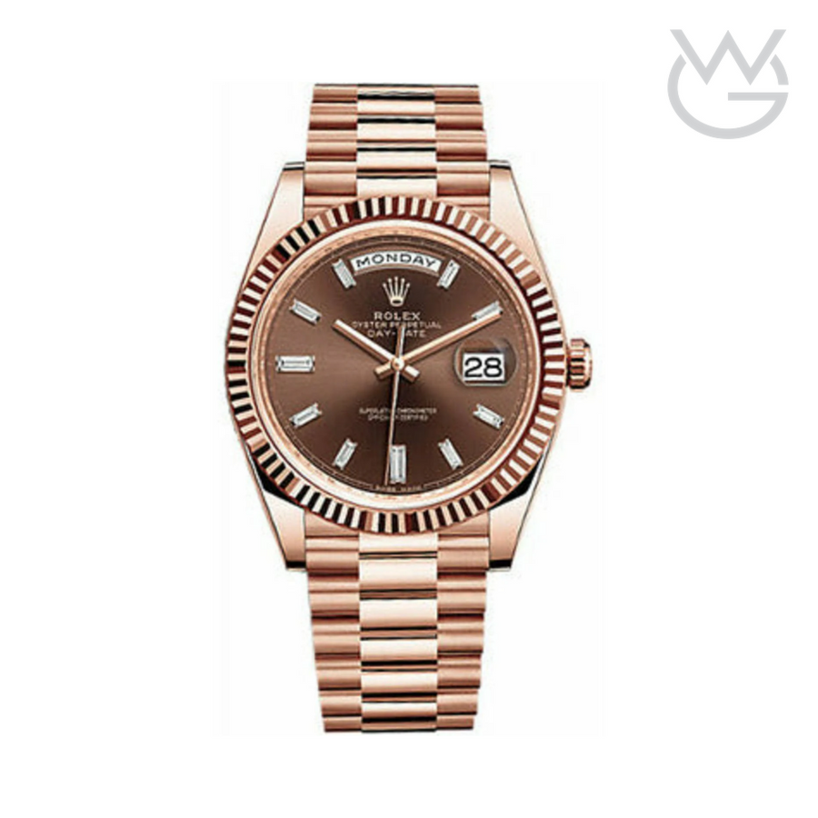 Rolex Day-Date – Brown Dial Rose Gold