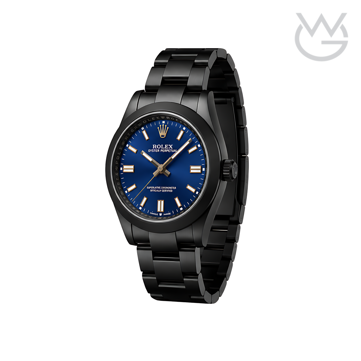 Rolex Oyster Perpetual – Blue Dial Matte Black
