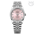 Rolex Lady-Datejust – Pink Dial, Steel Tone - View 1