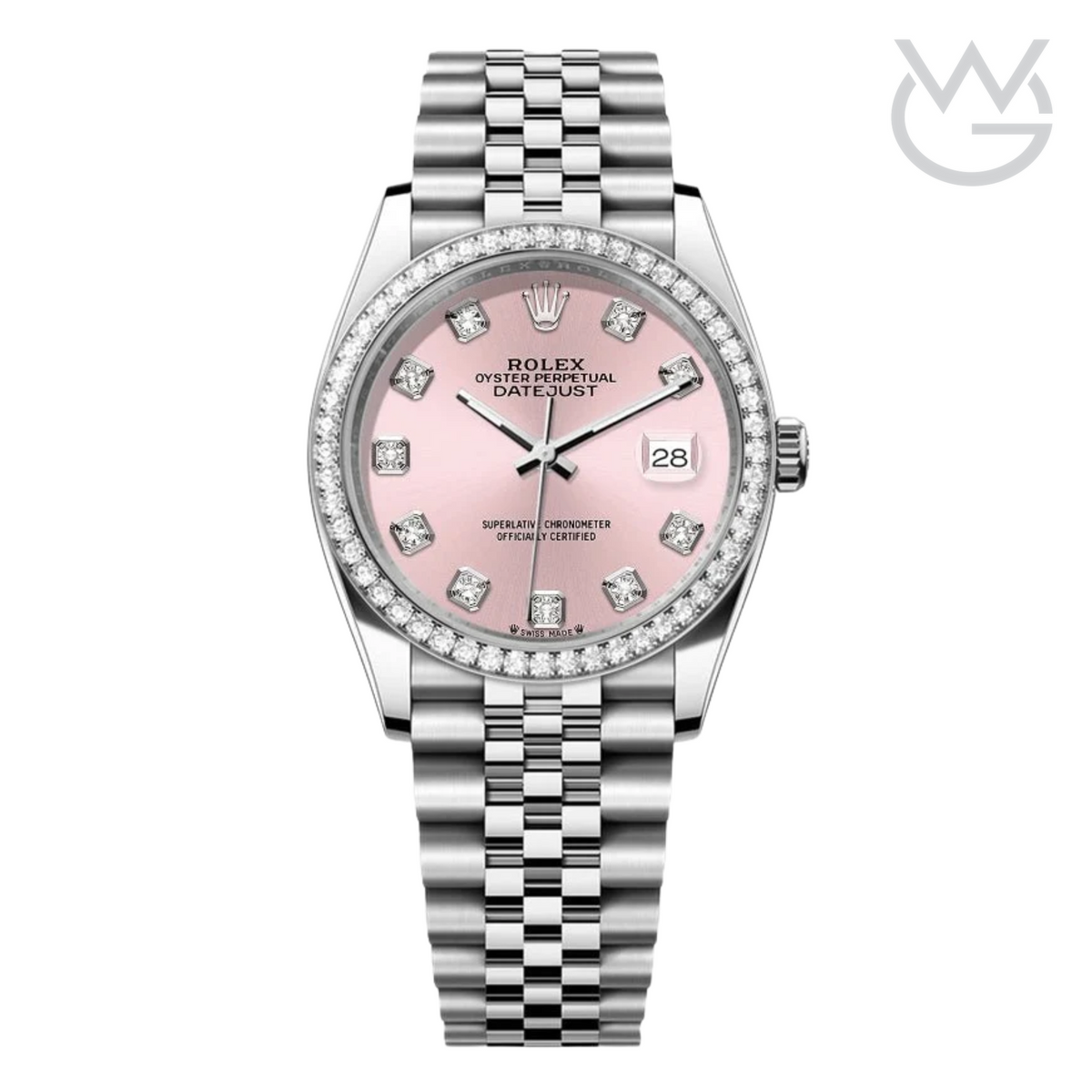 Rolex Lady-Datejust – Pink Dial, Steel Tone - View 1