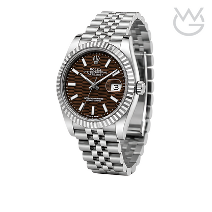 Rolex Datejust – Brown Waffle Dial Silver
