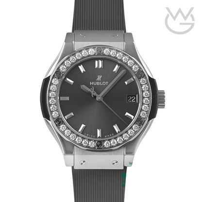 Hublot Classic Fusion Ladies Watch – Racing Grey & Diamond Detail - View 1